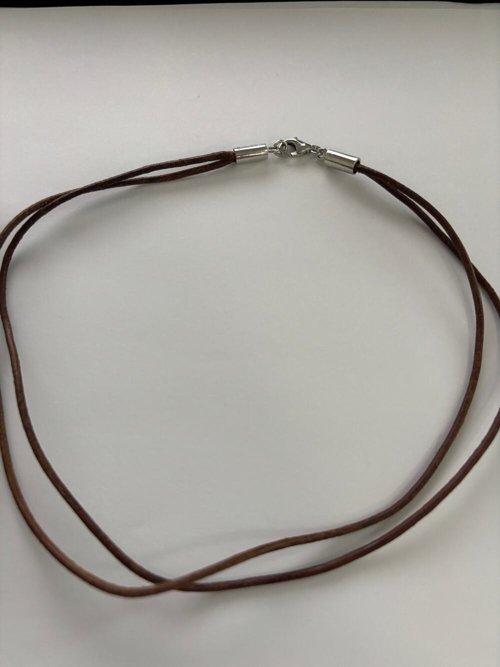 Silpada Sterling Silver Brown Leather Necklace